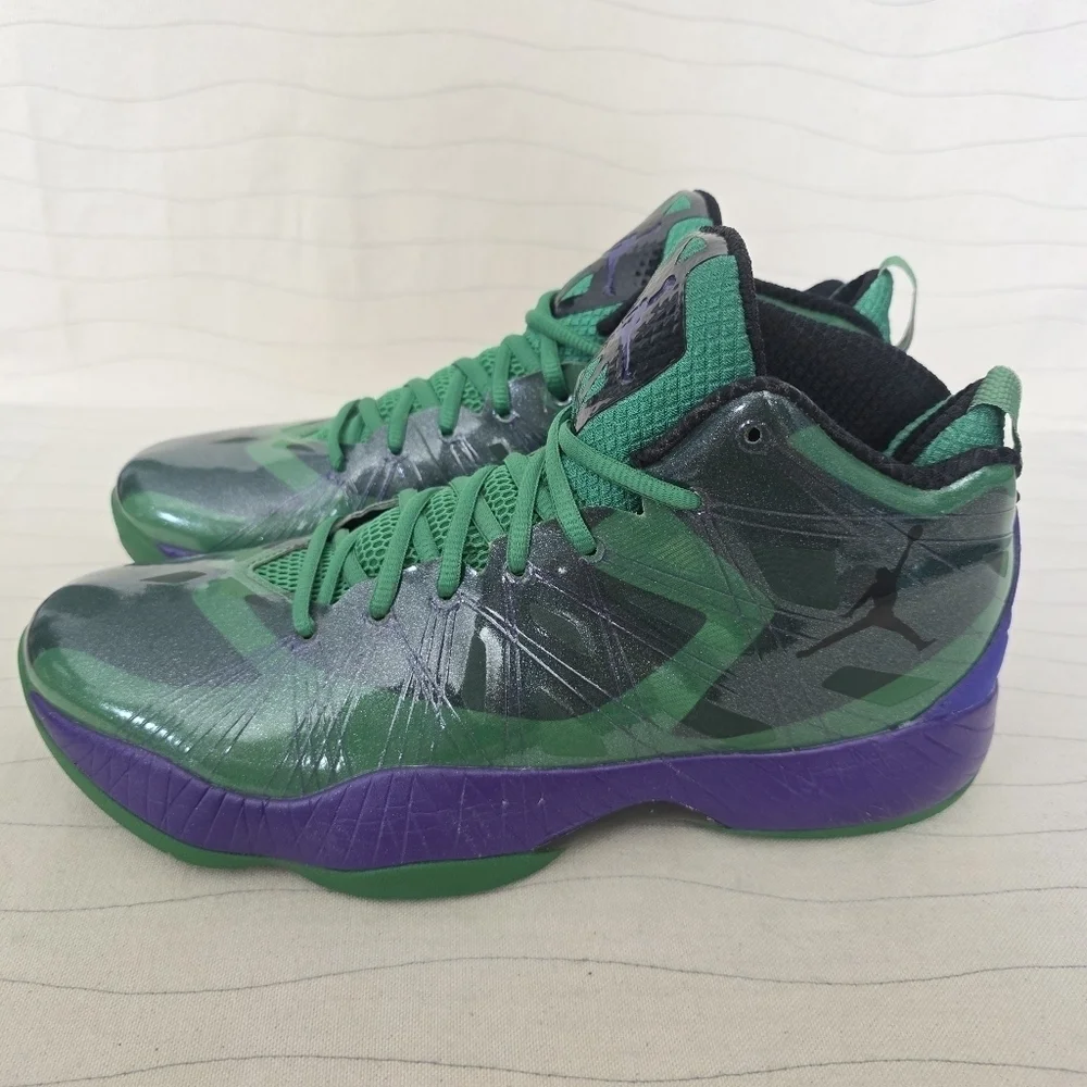Nike Mens Air Jordan Lite Hulk Green Purple Basketball Shoes 524922-362 Sz 10.5